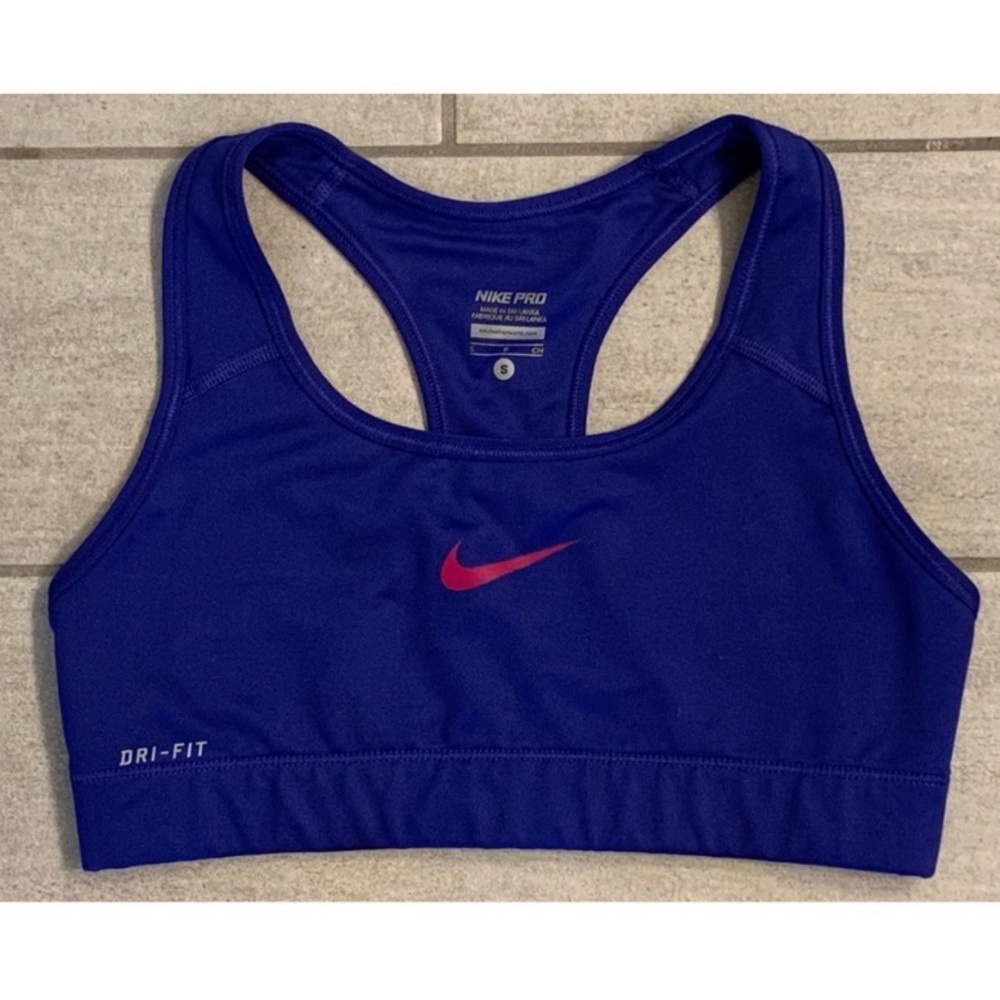 EUC Nike Pro Dri Fit Blue Sports Bra